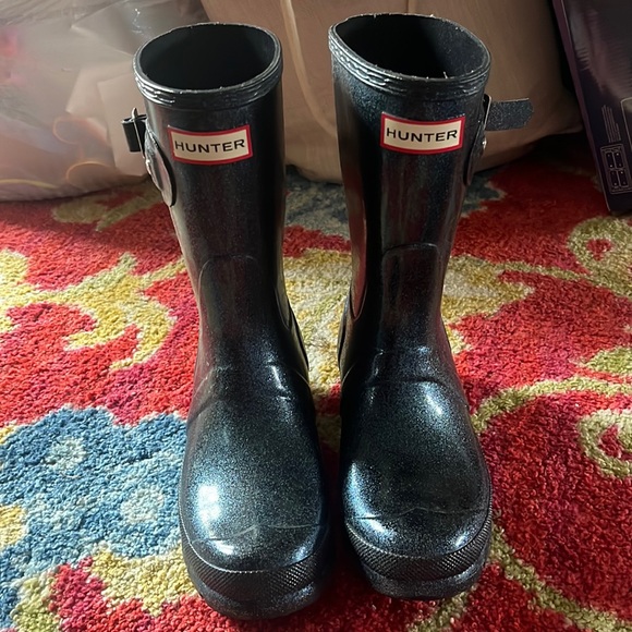 Shoes - hunter sparkly blue boots